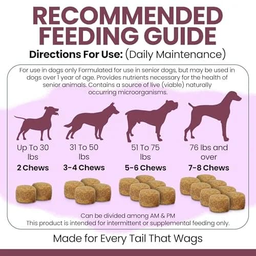 Chew + Heal Labs Senior Dog Vitamins & Supplements 60 Soft Chews | Multivitamin for Aging Dogs thumbnail 5