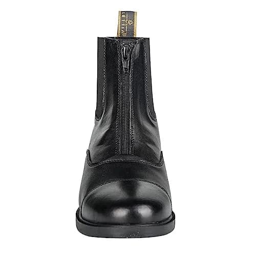 Lettia Ladies Zip Paddock Shoes- Black- 6 | Water Resistant Synthetic Boots thumbnail 4