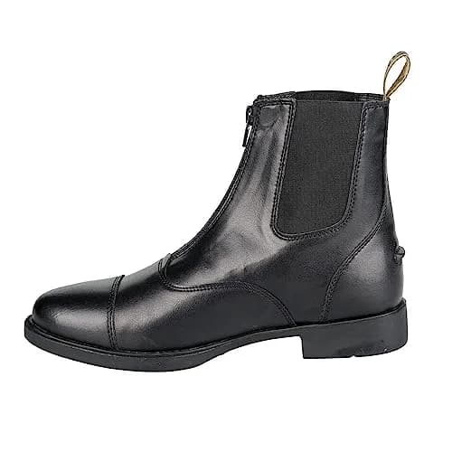 Lettia Ladies Zip Paddock Shoes- Black- 6 | Water Resistant Synthetic Boots thumbnail 6