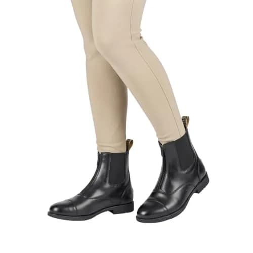 Lettia Ladies Zip Paddock Shoes- Black- 6 | Water Resistant Synthetic Boots thumbnail 2