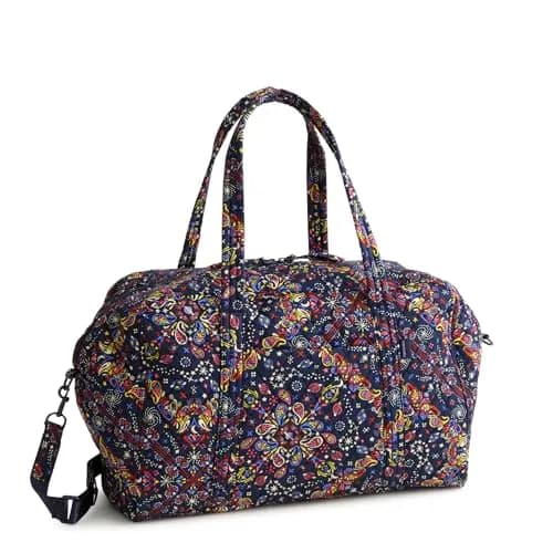 Vera Bradley Premium Cotton Miramar Weekender Travel Bag, Starry Paisley | Spacious, Lightweight & Vibrant for Women thumbnail 1