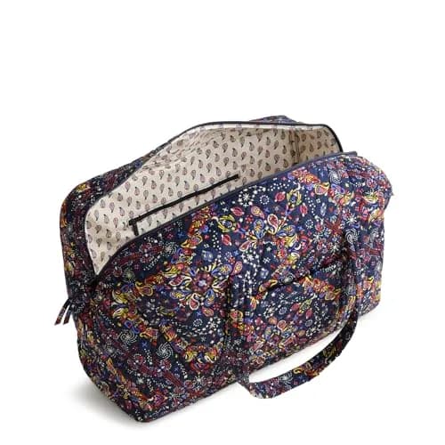 Vera Bradley Premium Cotton Miramar Weekender Travel Bag, Starry Paisley | Spacious, Lightweight & Vibrant for Women thumbnail 4