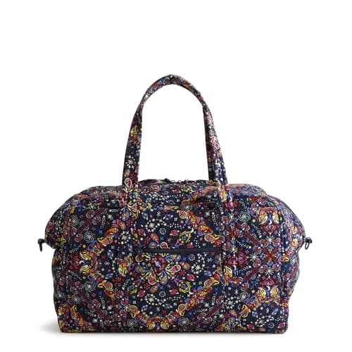 Vera Bradley Premium Cotton Miramar Weekender Travel Bag, Starry Paisley | Spacious, Lightweight & Vibrant for Women thumbnail 6