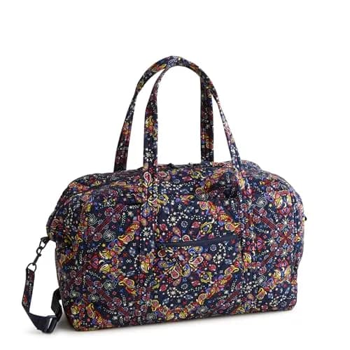 Vera Bradley Premium Cotton Miramar Weekender Travel Bag, Starry Paisley | Spacious, Lightweight & Vibrant for Women thumbnail 3
