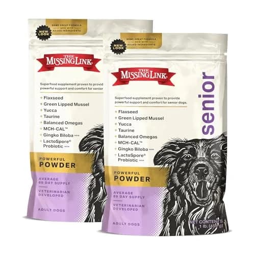 The Missing Link Senior Superfood Supplement Powder, Dogs, 1 lb (2pk) | Supports Bone, Skin, Brain & Memory thumbnail 1