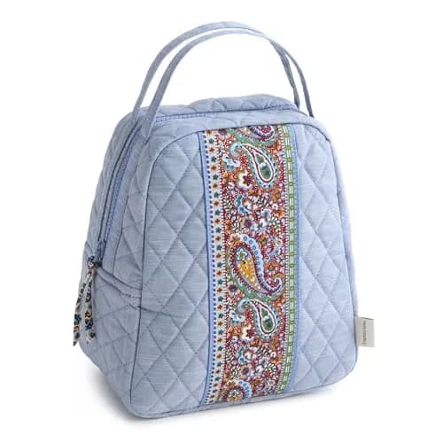 Vera Bradley Premium Cotton Lunch Bag, Chambray | Stylish, Insulated, Reusable for Work & School thumbnail 1