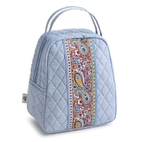 Vera Bradley Premium Cotton Lunch Bag, Chambray | Stylish, Insulated, Reusable for Work & School thumbnail 2