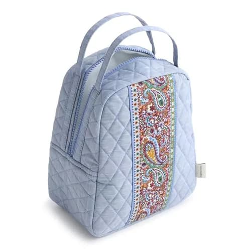 Vera Bradley Premium Cotton Lunch Bag, Chambray | Stylish, Insulated, Reusable for Work & School thumbnail 3