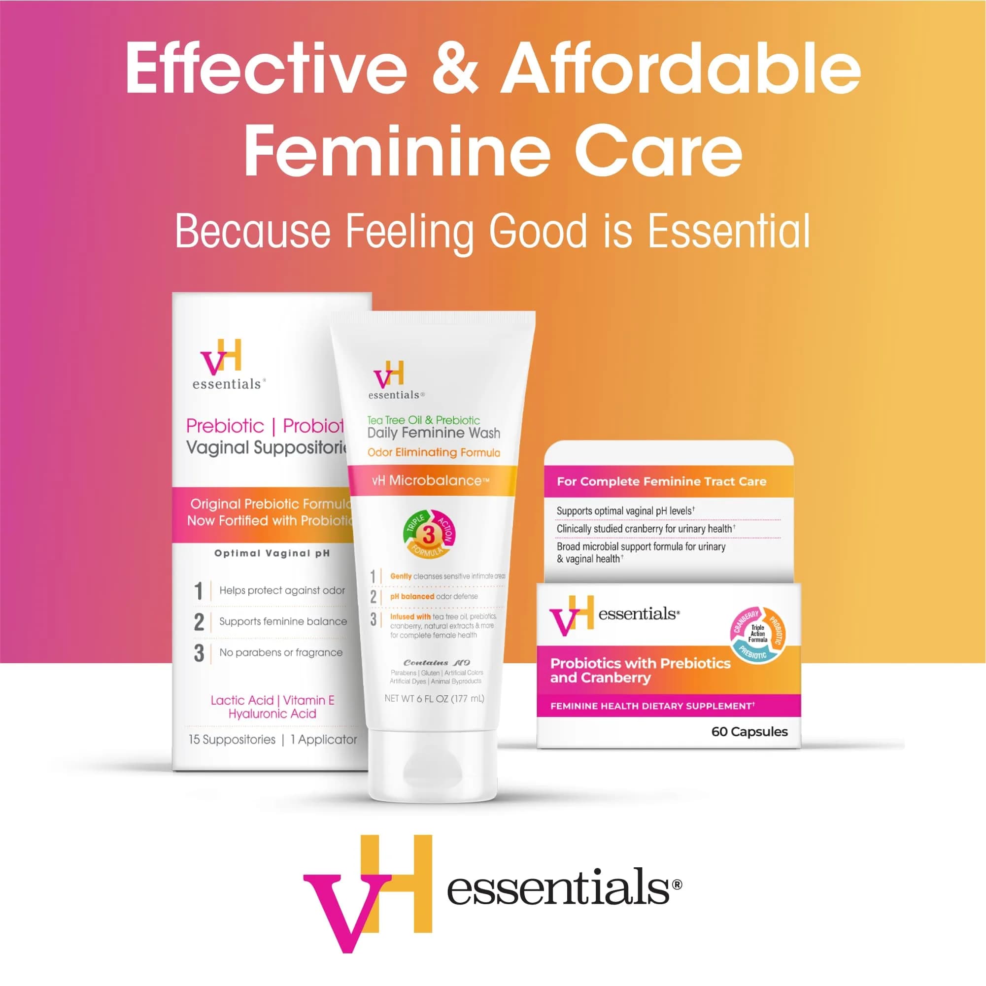 vH essentials Daily Feminine Wash 295ml (10 fl oz) | pH Balancing for Sensitive Intimate Skin - view 5