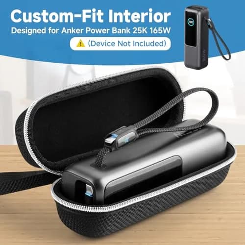 CaSZLUTION Compact Travel Case for Anker Laptop Power Bank 25,000mAh 165W | Shockproof & Lightweight thumbnail 2