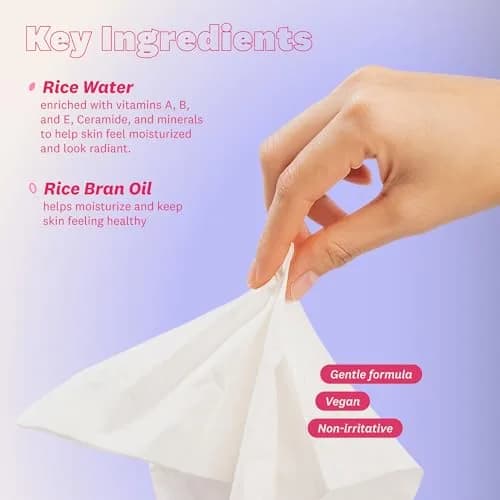 The Face Shop Rice Water Bright Cleansing Wipes 75 Count | Moisturizing, Gentle, Infused with Rice Extract thumbnail 8