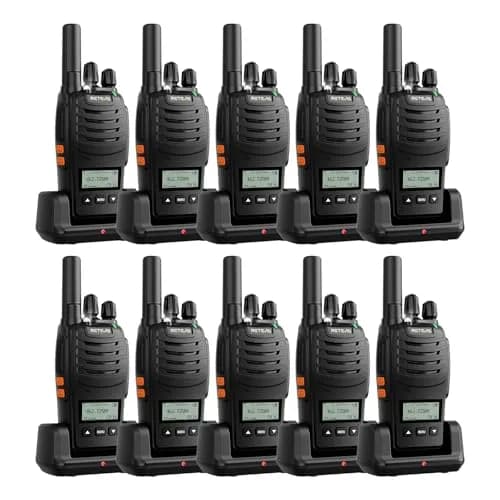 Retevis H777D Walkie Talkies with LCD Screen | Long Range, Rechargeable, 10 Pack thumbnail 1