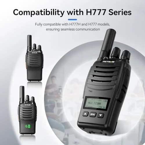 Retevis H777D Walkie Talkies with LCD Screen | Long Range, Rechargeable, 10 Pack thumbnail 7