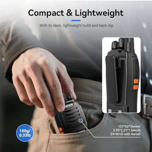 Retevis H777D Walkie Talkies with LCD Screen | Long Range, Rechargeable, 10 Pack thumbnail 8