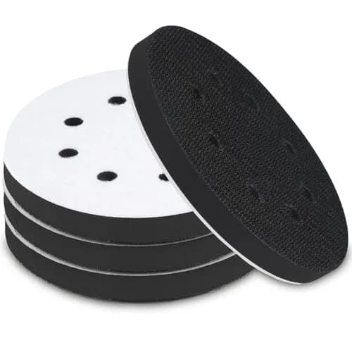 Mkobon 5 Inch Foam Sanding Pads 4-Pack | 12.7 cm (5 Inch) 8-Hole Interface Pads for Orbital Sanders thumbnail 1