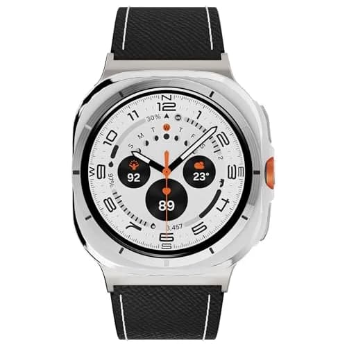 CrazyGrass Magnetic Leather Band Compatible with Samsung Galaxy Watch Ultra 2/Ultra 47mm | Genuine Leather with H-Shaped Magnetic Clasp thumbnail 6