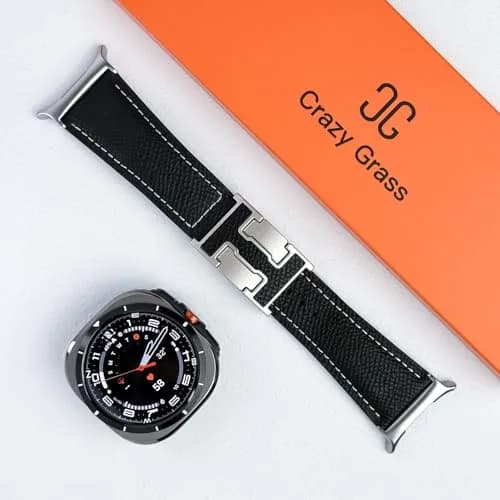 CrazyGrass Magnetic Leather Band Compatible with Samsung Galaxy Watch Ultra 2/Ultra 47mm | Genuine Leather with H-Shaped Magnetic Clasp thumbnail 7