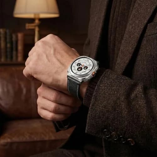 CrazyGrass Magnetic Leather Band Compatible with Samsung Galaxy Watch Ultra 2/Ultra 47mm | Genuine Leather with H-Shaped Magnetic Clasp thumbnail 3
