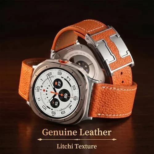 CrazyGrass Leather Band Compatible with Galaxy Watch Ultra 47mm | Magnetic Clasp, Genuine Leather thumbnail 2