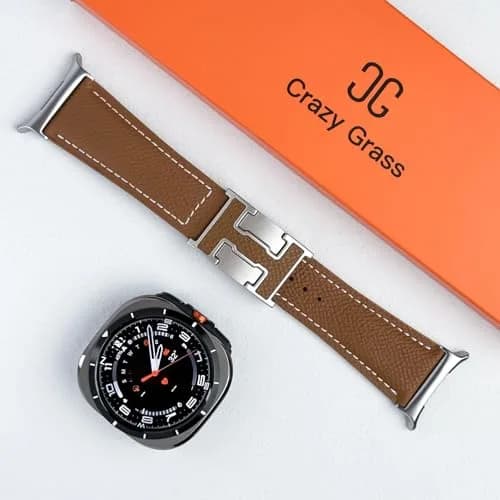 CrazyGrass Leather Band Compatible with Galaxy Watch Ultra 2/ Ultra Bands 47mm | Genuine Leather with Magnetic Clasp thumbnail 7