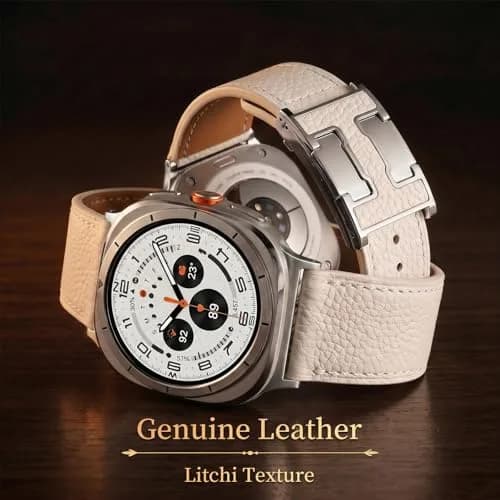 CrazyGrass Leather Band Compatible with Galaxy Watch Ultra 47mm | Genuine Leather with Magnetic Clasp thumbnail 2