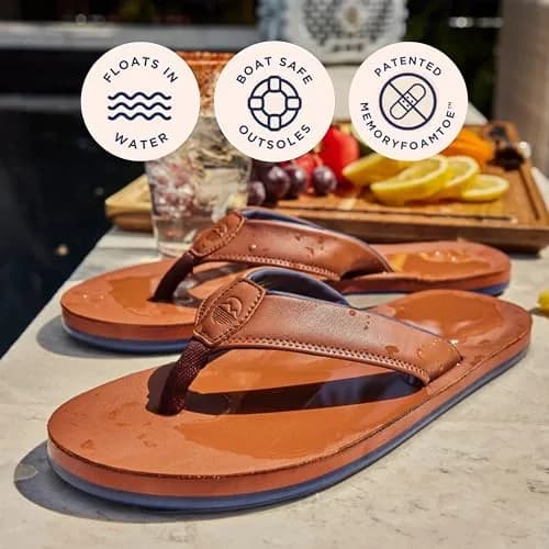 Hari Mari The Clipper Men's Waterproof Leather Sandal Size 11 | Floats in Water, No Break-Ins, Beveled Edge thumbnail 2