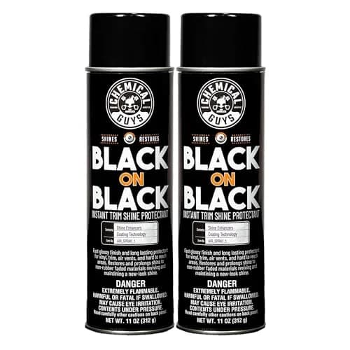 Chemical Guys Black on Black Trim Shine Dressing 11 oz | Deep Gloss, Fast Application, 2 Pack thumbnail 1