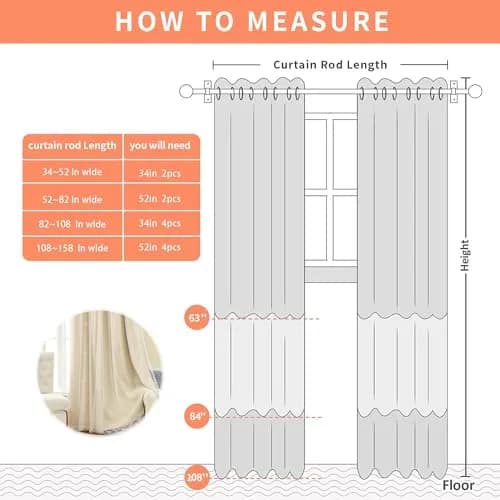 XiDi Beige Curtains for Bedroom Girls, Kids Room, 34 x54 inch 1 Panel | Dreamlike Star Cutout Design with 80% Blackout thumbnail 8