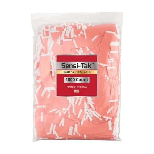 Walker Tape Sensi-Tak C Contour 1000 Pieces for Wig Installs, Lace Systems, Toupee Applications, Hair Tape Prep and Adhesive Strips Use Offering Extended Wear Hold, Low Residue Removal, Skin-Safe thumbnail 1