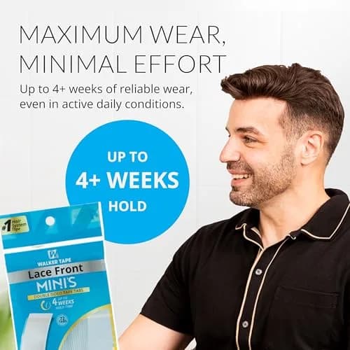 Walker Tape Hypoallergenic Bonding Adhesive Support Tape Minis, 72 pcs | No-Shine, Discreet, 2–3 Week Hold thumbnail 7