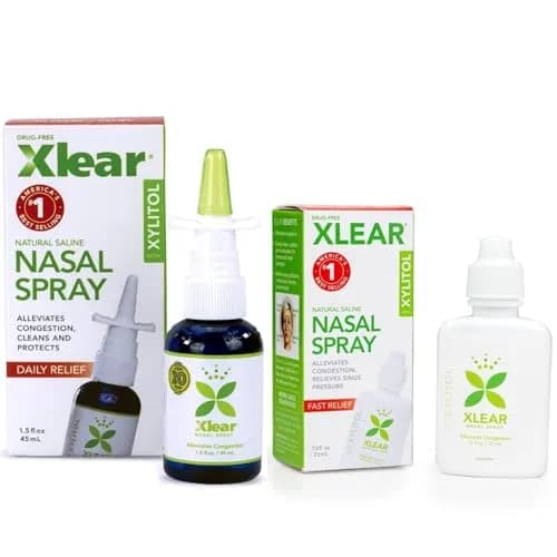Xlear Xylitol Nasal Spray Regular and Travel Size Bundle (Pack of 2) | Moisturizes & Cleanses Sinus Passages thumbnail 1