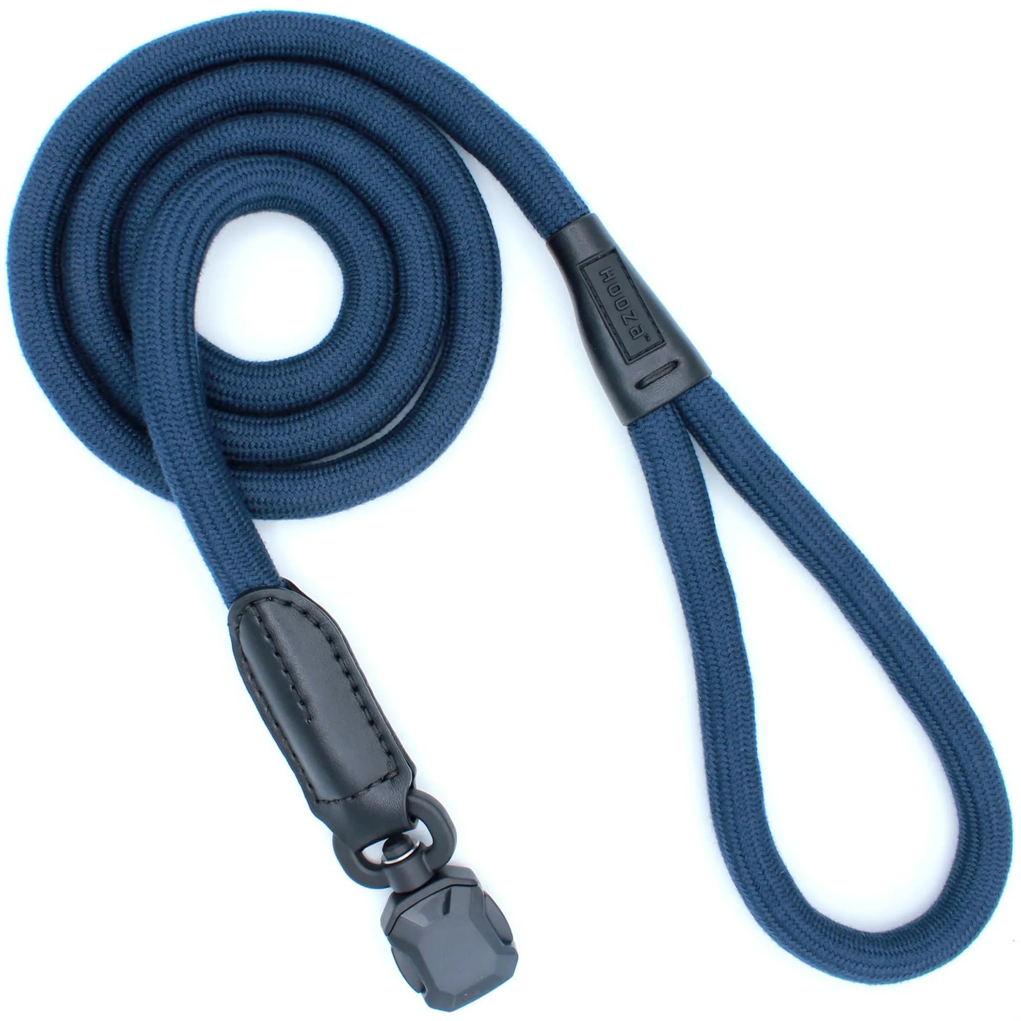 HOOZA Rope Leash Small 5/8" x 5' Blue Magnetic Quick Clip | Heavy-Duty Control & Seamless Attachment — Blue