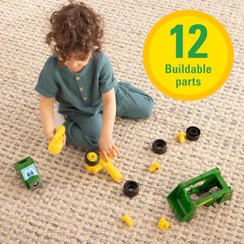 John Deere Build-A-Buddy Skid Steer Toy 17.14 cm (6.75 in) | Take-Apart Toy with Ratchet for Kids 18 Months+ thumbnail 4