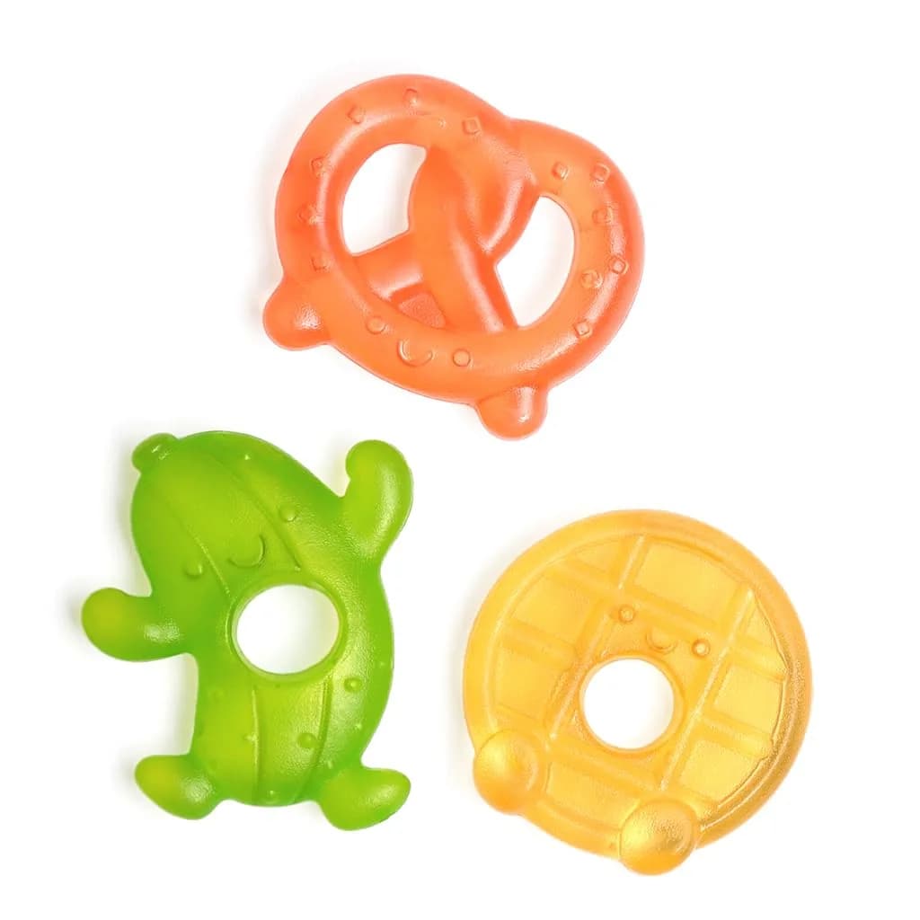 Itzy Ritzy Silly Foods Water-Filled Teethers Set of 3 | BPA-Free, Chilled Relief for Gums — Set of 3