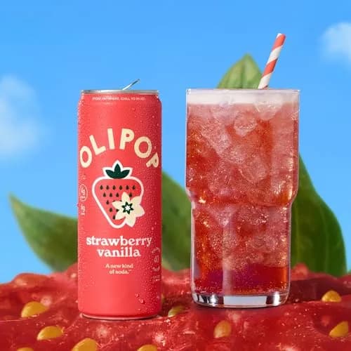 OLIPOP Strawberry Vanilla Prebiotic Soda 12 Fl Oz | Gut-Friendly, Delicious & Refreshing thumbnail 6