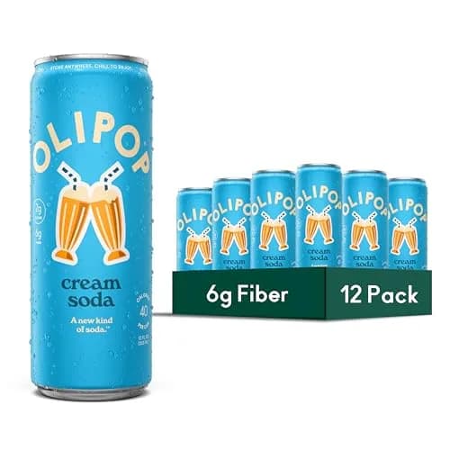 OLIPOP Cream Soda 12 Fl Oz | Prebiotic Fiber & Natural Vanilla Flavor (70-120 chars) thumbnail 1