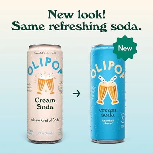 OLIPOP Cream Soda 12 Fl Oz | Prebiotic Fiber & Natural Vanilla Flavor (70-120 chars) thumbnail 2