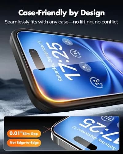 UNBREAKcable for iPhone 16 Screen Protector 6.1 inch | Military-Grade Impact Resistance thumbnail 6