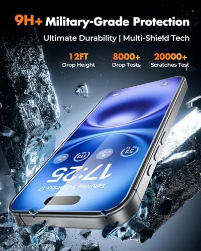 UNBREAKcable for iPhone 16 Screen Protector 6.1 inch | Military-Grade Impact Resistance thumbnail 3