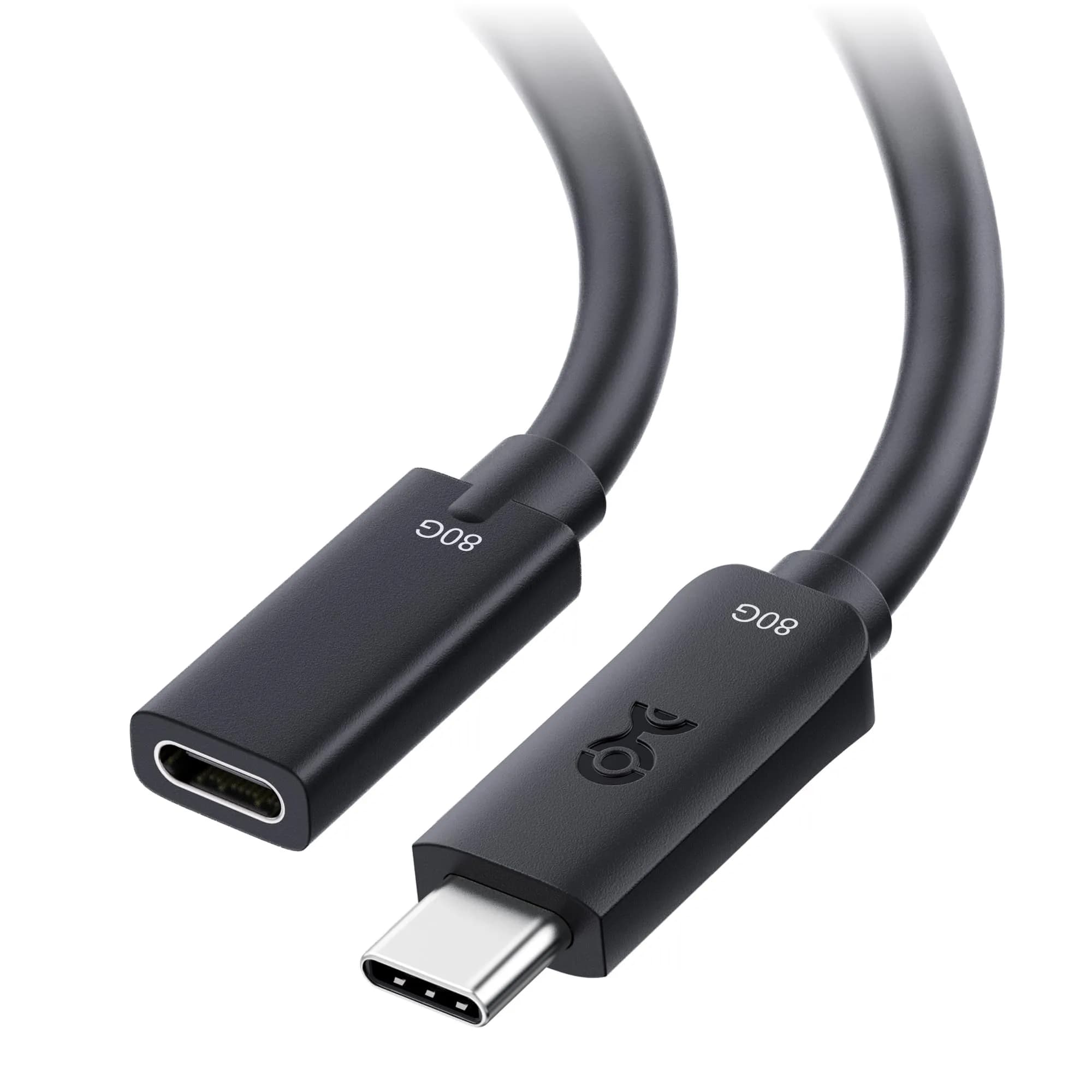 Cable Matters 80Gbps USB4 Extension Cable, 0.5m (1.6ft) | Thunderbolt 5 Compatible — 1.6 Feet