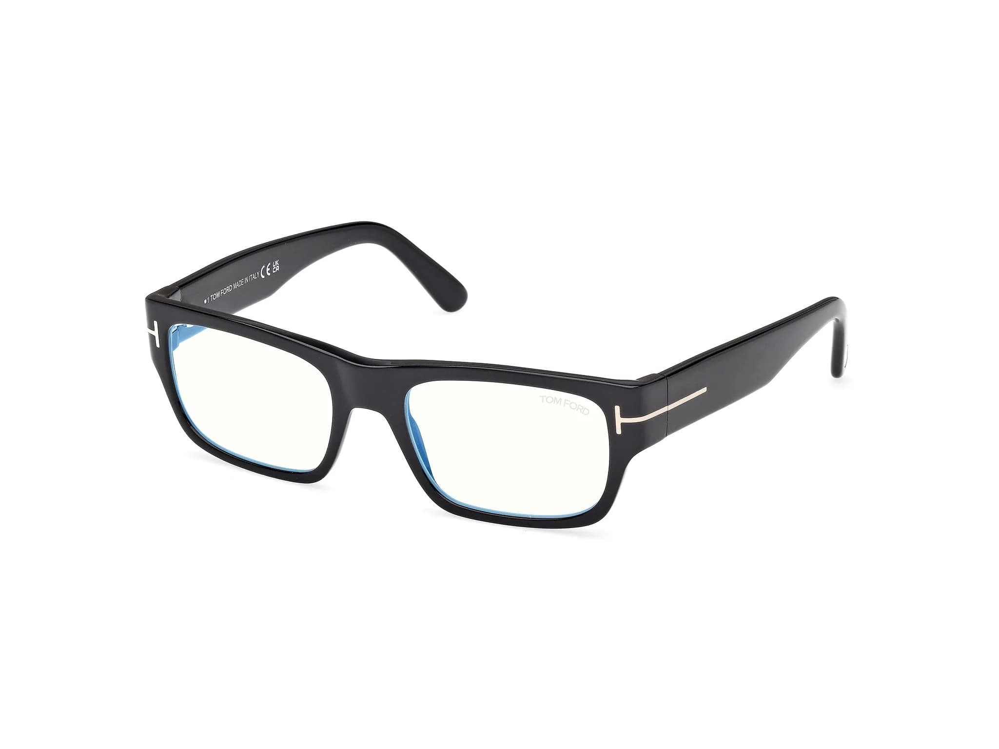 Tom Ford Eyeglasses FT 6034 -B 001 Shiny Black | Rectangular, Polycarbonate, 54/19/140 - main product image