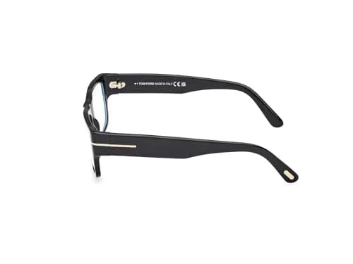 Tom Ford Eyeglasses FT 6034 -B 001 Shiny Black | Rectangular, Polycarbonate, 54/19/140 thumbnail 3