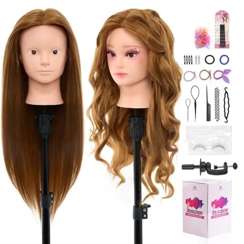 Neverland Beauty & Health Mannequin Head Human Hair 28" | Cosmetology & Styling Practice thumbnail 1