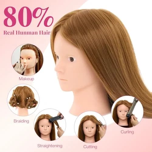Neverland Beauty & Health Mannequin Head Human Hair 28" | Cosmetology & Styling Practice thumbnail 4