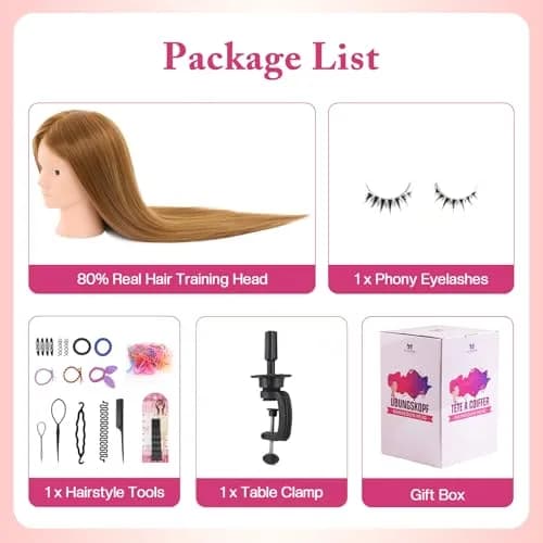 Neverland Beauty & Health Mannequin Head Human Hair 28" | Cosmetology & Styling Practice thumbnail 8
