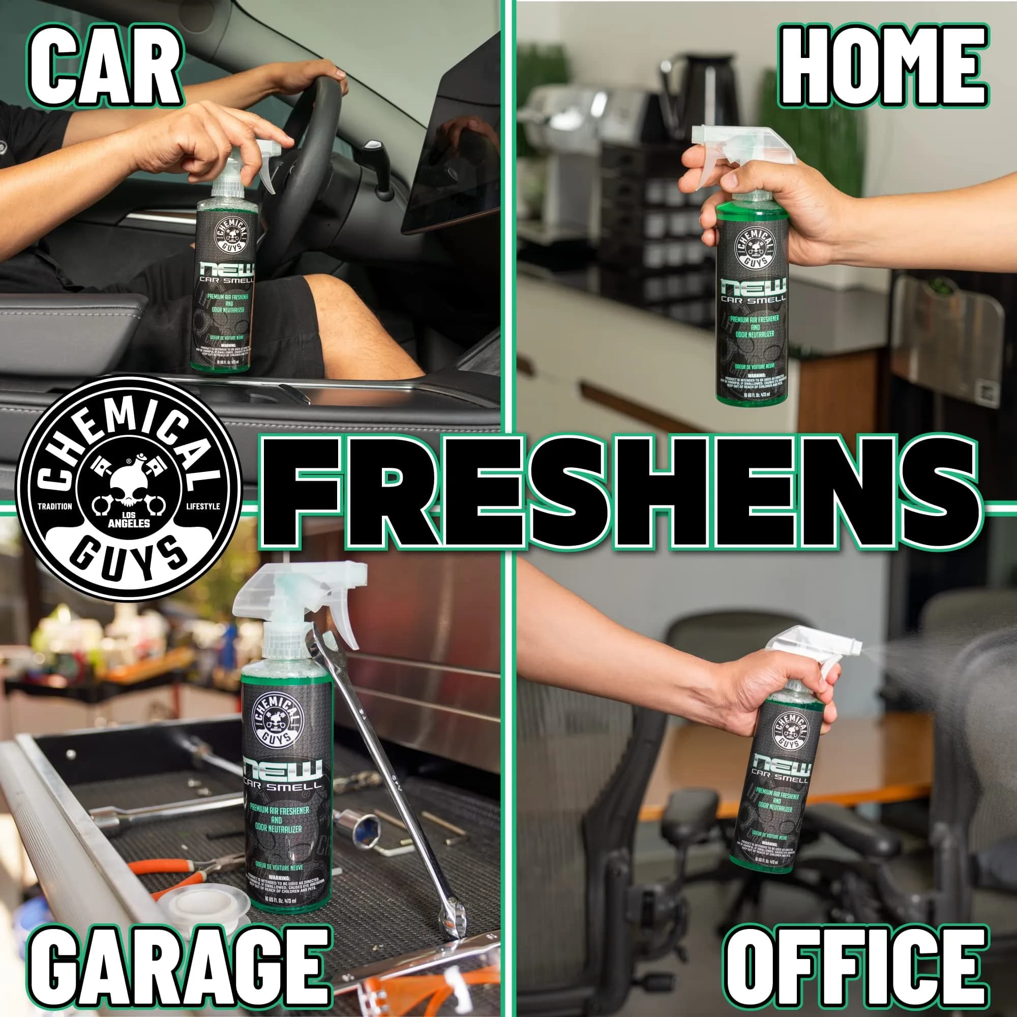 Chemical Guys New Car Smell Air Freshener & Odor Neutralizer 4 oz (120 ml) Bottles | 3 Pack - view 6