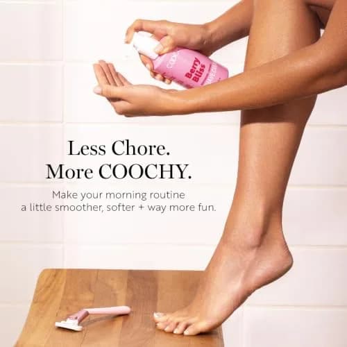 Coochy Shave Cream - Moisturizing Shave Lotion - Gentle Intimate Shaving Cream - For Bikini Area, Underarms, Legs & More - Rash-Free, Hydrating Formula - Berry Bliss - 3.4 oz thumbnail 6