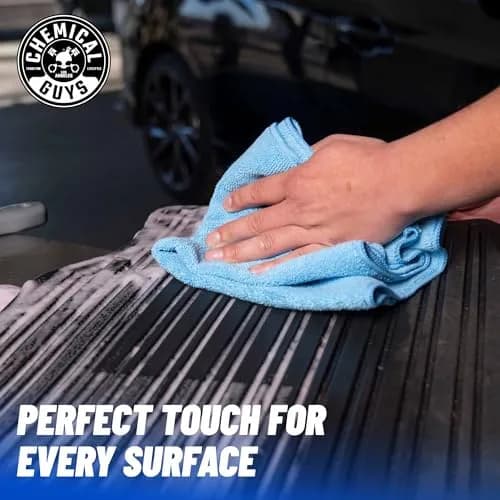 Chemical Guys Workhorse Microfiber Towels Blue 16 in | Professional-grade cleaning cloths for car & home thumbnail 4