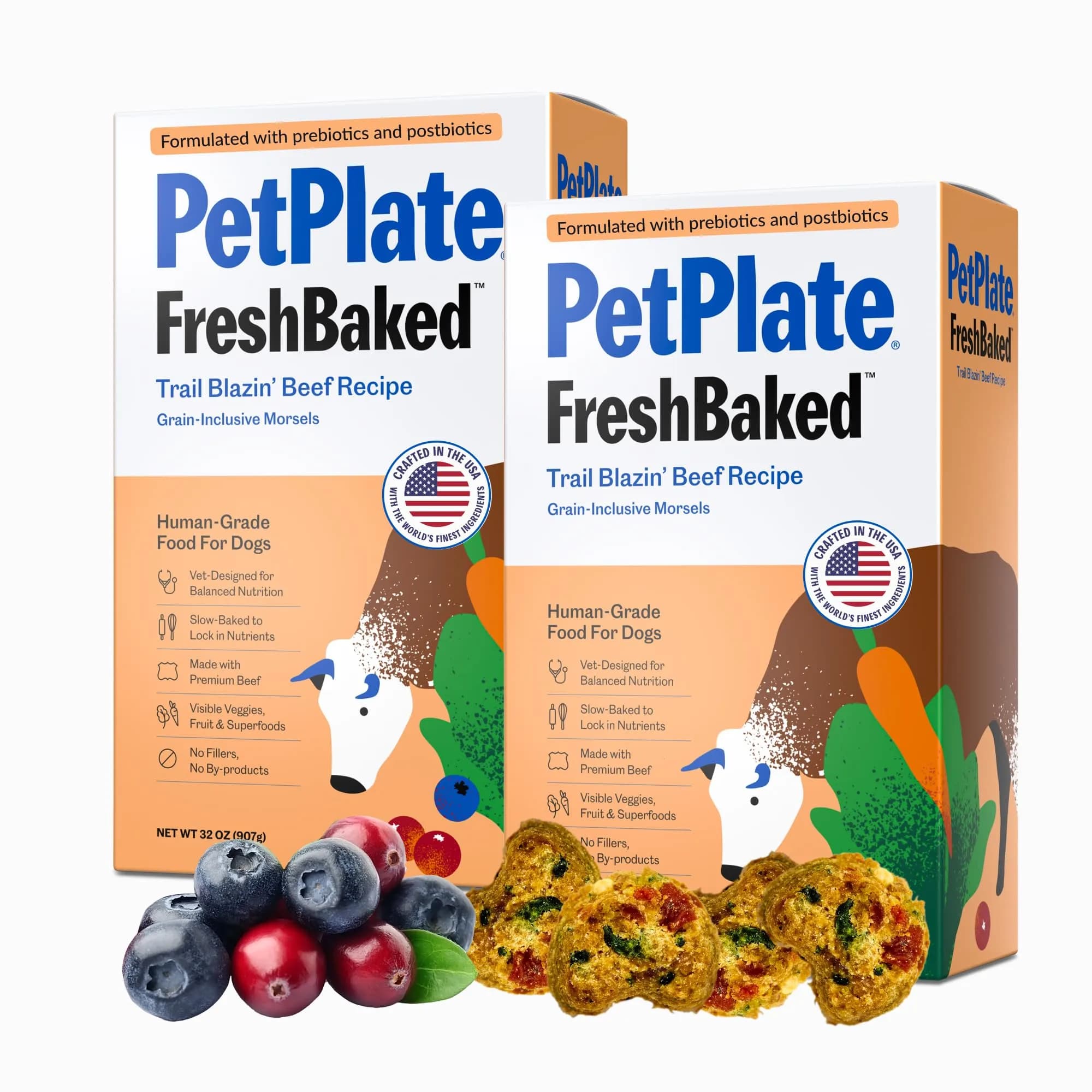 PetPlate Trail Blazin' Beef Air-Dried Dog Food 2lbs | Human-Grade, Grain-Inclusive, Supports Gut & Digestion