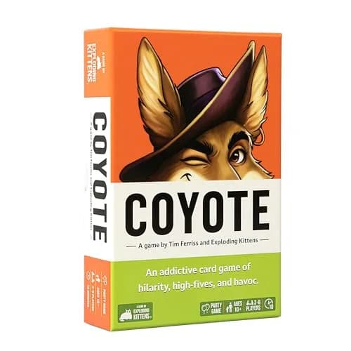 Exploding Kittens Coyote Card Game for 3-8 Players | Age 10+ | Fast & Fun Family Game thumbnail 1